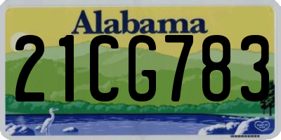 AL license plate 21CG783