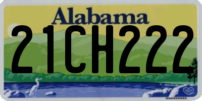 AL license plate 21CH222