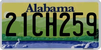 AL license plate 21CH259