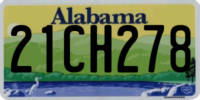AL license plate 21CH278