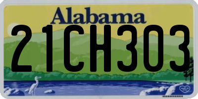 AL license plate 21CH303
