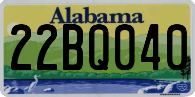 AL license plate 22BQ040
