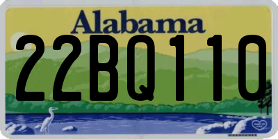 AL license plate 22BQ110