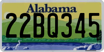 AL license plate 22BQ345