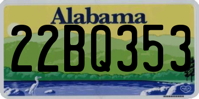 AL license plate 22BQ353