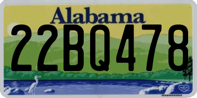 AL license plate 22BQ478