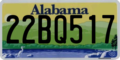 AL license plate 22BQ517