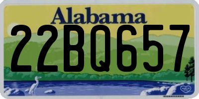 AL license plate 22BQ657
