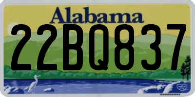 AL license plate 22BQ837