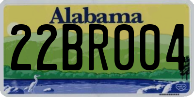 AL license plate 22BR004