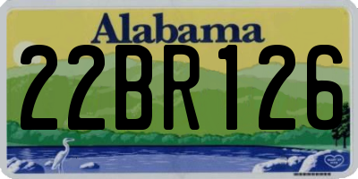AL license plate 22BR126