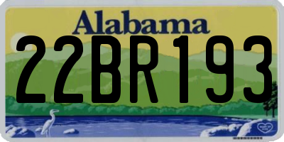 AL license plate 22BR193