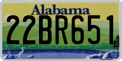 AL license plate 22BR651
