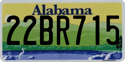 AL license plate 22BR715