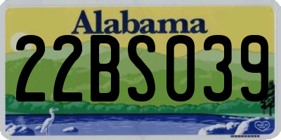 AL license plate 22BS039