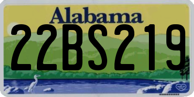 AL license plate 22BS219