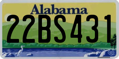 AL license plate 22BS431
