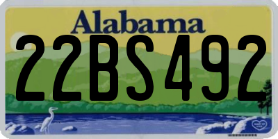 AL license plate 22BS492