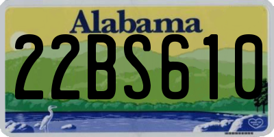 AL license plate 22BS610