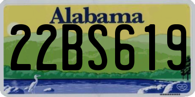 AL license plate 22BS619
