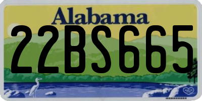 AL license plate 22BS665