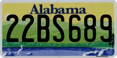 AL license plate 22BS689