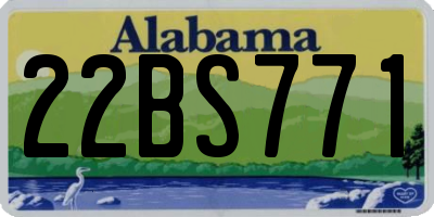 AL license plate 22BS771