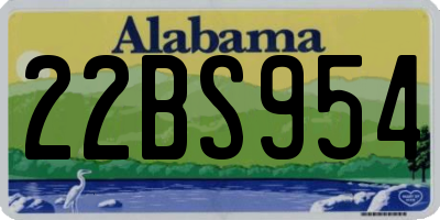 AL license plate 22BS954