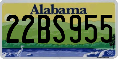 AL license plate 22BS955