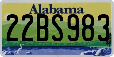 AL license plate 22BS983