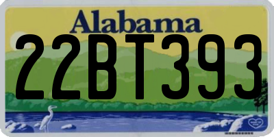 AL license plate 22BT393