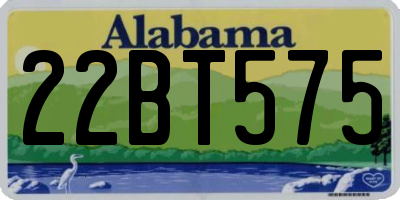 AL license plate 22BT575