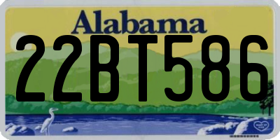 AL license plate 22BT586