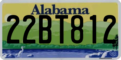 AL license plate 22BT812