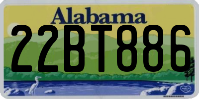 AL license plate 22BT886