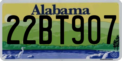 AL license plate 22BT907