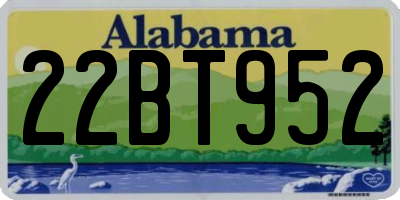 AL license plate 22BT952