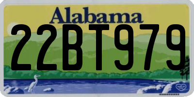AL license plate 22BT979