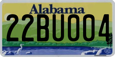 AL license plate 22BU004