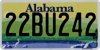 AL license plate 22BU242