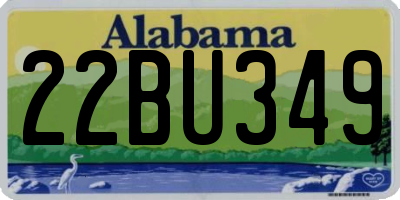 AL license plate 22BU349