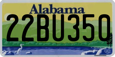 AL license plate 22BU350