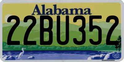 AL license plate 22BU352