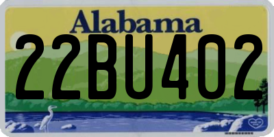 AL license plate 22BU402