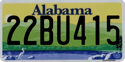 AL license plate 22BU415