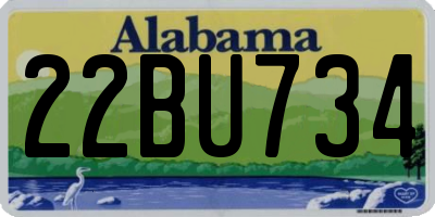 AL license plate 22BU734