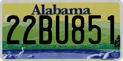 AL license plate 22BU851