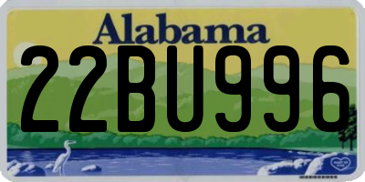 AL license plate 22BU996