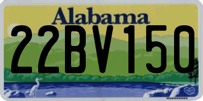 AL license plate 22BV150