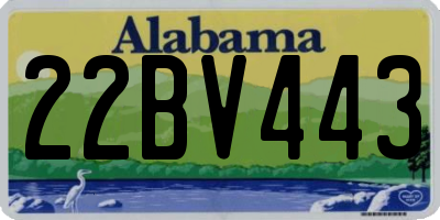 AL license plate 22BV443
